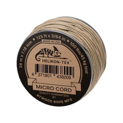 HELIKON-TEX MICRO cord 38m coyote, Helikon-Tex, Varianta Coyote, Veľkosť UNI