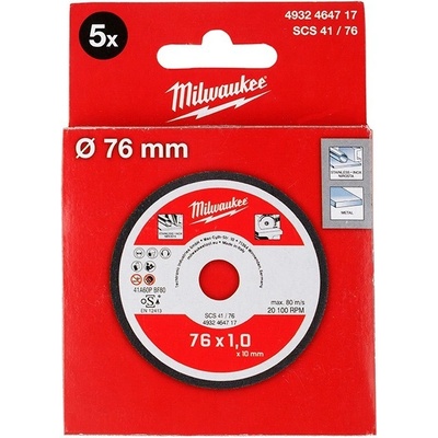 Milwaukee Řezné kotouče 76 mm 4932464717 5ks
