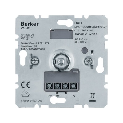BERKER Potenciometr DALI 2998 otočný 2998