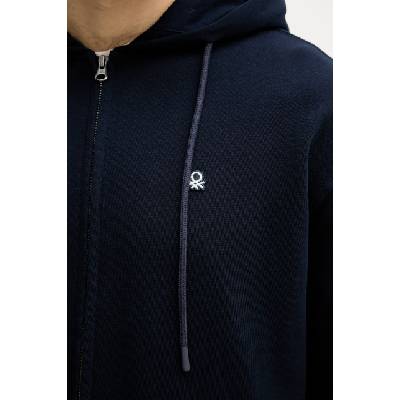 Benetton суичър с цип мъжки от памук (342ZU500P)
