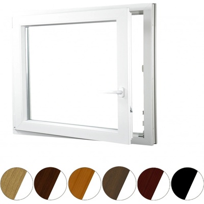 Aluplast plastové jednokřídlo 1500 x 1300 mm Levé, Trojsklo Ug= 0,7
