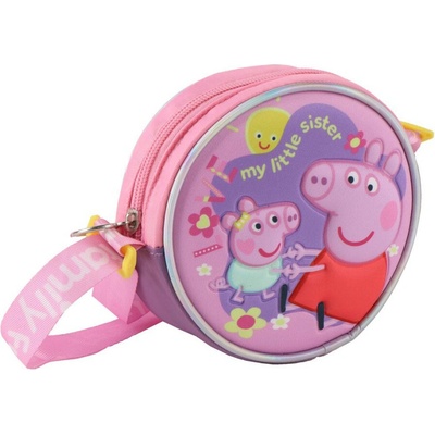 Cerda Dívčí kabelka PEPPA PIG 3D kulatá růžová