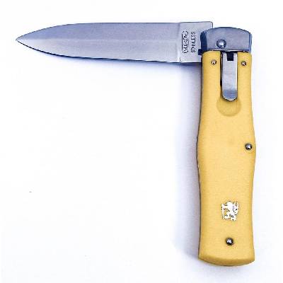 Nůž vyhazovací Mikov Predator 241-NH-1/KP - žlutý-stříbrný