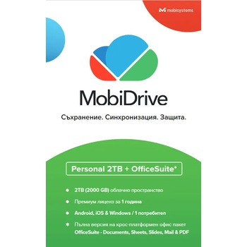 Mobisystems Абонамент Mobisystems - MobiDrive Cloud, 2TB, 1 година