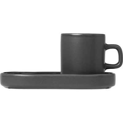 blomus Чаша за еспресо с чинийка PILAR, комплект 2 бр. , цвят каки, Blomus (BM63714)