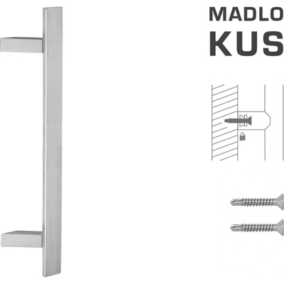 FT - MADLO kód K41Z 40x10 mm ST ks Rozteč madla: 210 mm, Dĺžka: 400 mm, Rozmer profilu madla: 40x10 mm