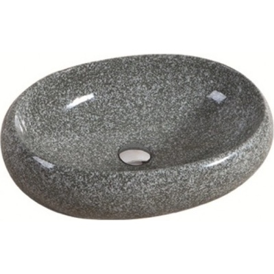 Inter Ceramic Порцеланов умивалник 854 за плот, сив 56х38 см (854 gray)