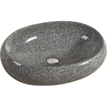 Image 1 of Inter Ceramic Порцеланов умивалник 854 за плот, сив 56х38 см (854 gray)