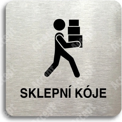 ACCEPT Piktogram sklepní kóje - stříbrná tabulka - černý tisk bez rámečku