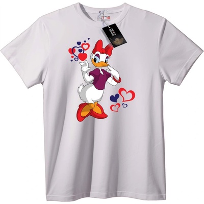 NOONEBRAND Тениска Daisy Duck Сърца - S, White