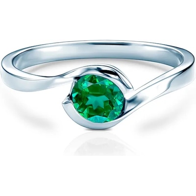 SAVICKI Пръстен Secret Garden: бяло злато, смарагд