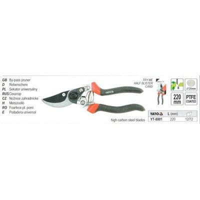 YATO 220mm (pr.do 25mm) šikmý strih