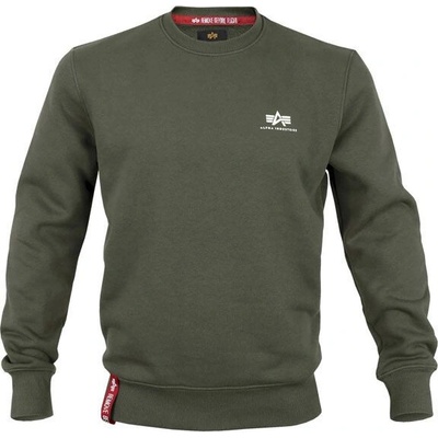 Alpha Industries mikina Basic Small Logo tmavě zelená