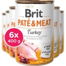 Konzervy pre psov Brit Paté & Meat Turkey 6 x 400 g
