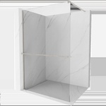 Mexen Kioto+ душ преграда с рафт Walk-in 115 x 200 cm, прозрачна, четкан никел - 800-115-121-97-00 (800-115-121-97-00)