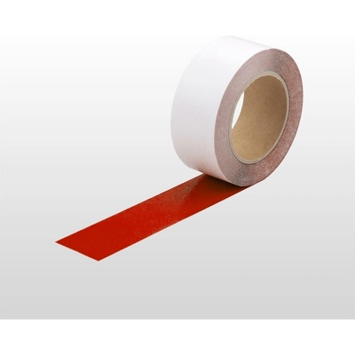 Extra tenká podlahová páska WT-5420 s protiskluzovým povrchem, odnímatelná – fólie, červená, 75 mm × 10 m