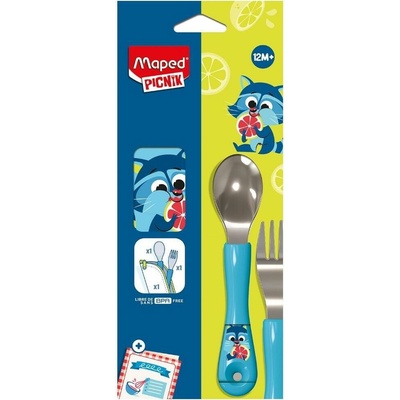 Maped Příbor Miniz Raccoon 2 ks