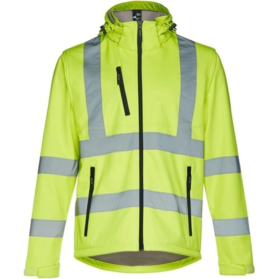 ZAGREB WORK. Mäkká bunda s vysokou viditeľnosťou unisex Fluorescenčná žltá