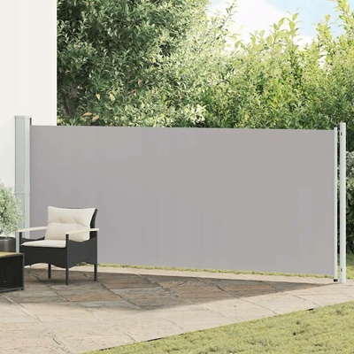 vidaXL Zatahovací boční markýza / zástěna 600 x 160 cm šedá