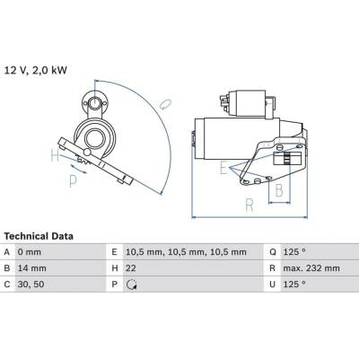 Startér BOSCH 0 986 024 710 (0986024710)