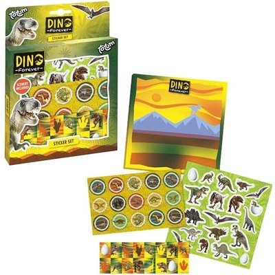 Totum Dárkový box se samolepkami DINO FOREVER