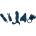 Orion Magic Shiver Bullet Set with 5 Attachments Blue