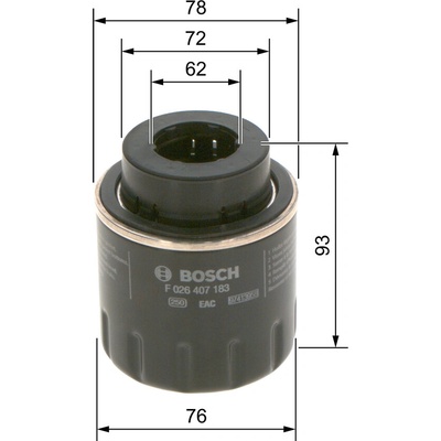 Olejový filtr BOSCH F 026 407 183 (F026407183) – Hledejceny.cz