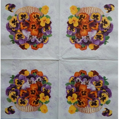 Daisy obrúsky Macešky v koši 33x33cm