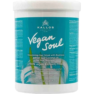 Kallos Vegan Soul Volumizing Hair Mask 1000 ml