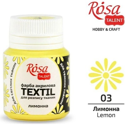 Rosa Talent farba na textil 20 ml 03 lemon