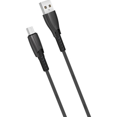 XO NB135 USB - Micro USB, 2,4A, 1m, černý