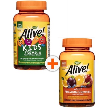Nature's Way Alive Комплект за деца и възрастни, 2 x 90 таблетки, Nature's Way