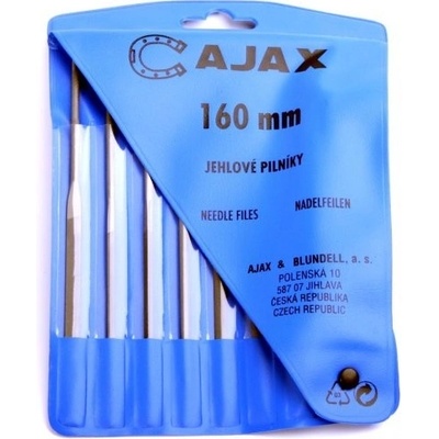 pilníky jehlové Ajax s držadlem šestidílná Sada 160/2 – Zboží Dáma