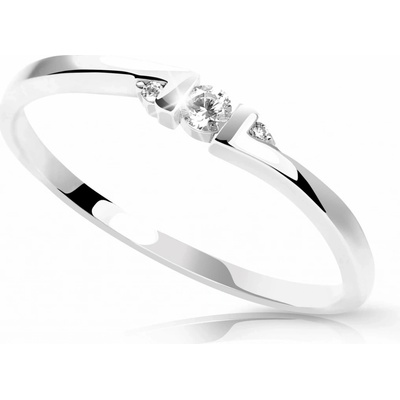 Cutie Diamonds Minimalistický prsteň z bieleho zlata s briliantmi DZ6714 3053 00 X 2