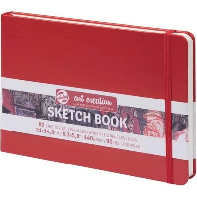 Talens Art Creation Sketch Book - skicák v červené tvrdé vazbě 21x14,8cm 80 listů 140 g