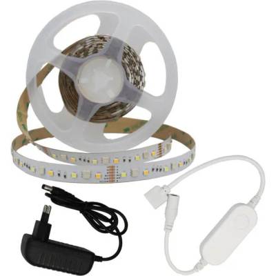 КОМПЛЕКТ СМАРТ ЛЕНТА АДАПТЕР + wifi КОНТРОЛЕР dc12v 5050 + 2835 rgb + ww 60 smd ip20 ДЪЛЖИНА 5М (4325)