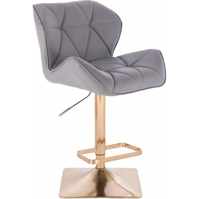 LuxuryForm Design Milano na zlatej hranatej podstave šedá
