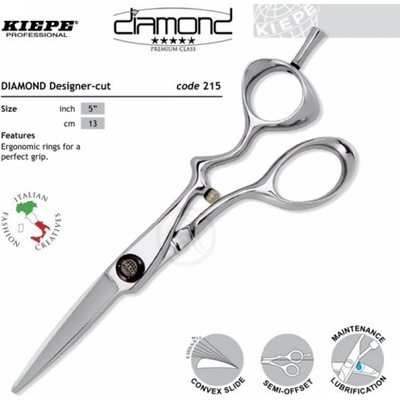 ​Kiepe three stars Diamond Series 215 Designer profesionálne kadernícke nožnice 215 6,0"