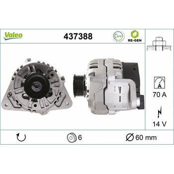Alternátor VALEO 437388