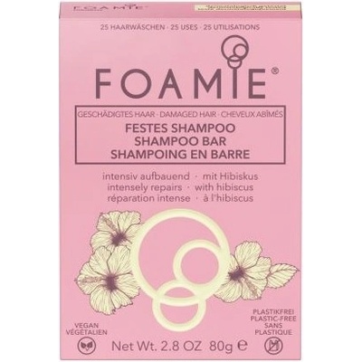 Foamie Hibiskiss organický tuhý šampón pre poškodené vlasy 80 g