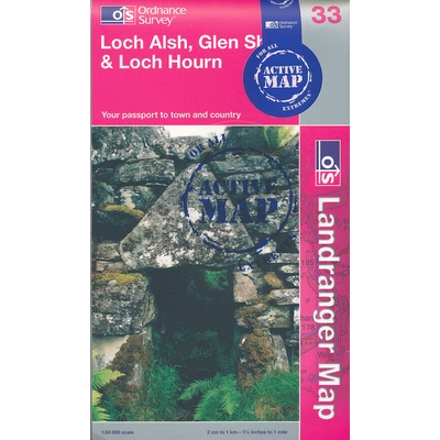 mapa Loch Alsh,Glen Shiel 1:50 t. lamino