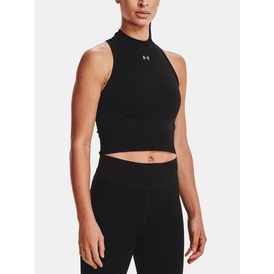 Under Armour Дамски потник Under Armour Rush Seamless Crop Top Under Armour | Cheren | ЖЕНИ | XS