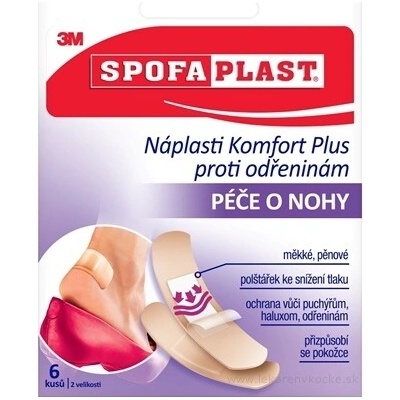 3M Spofaplast č.187 Náplasti Komfort Plus 6 ks