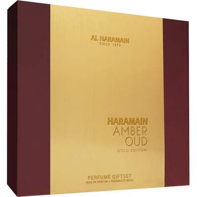 Al Haramain Amber Oud Gold Edition unisex EDP 75 ml + EDP 30 ml + deospray 200 ml dárková sada