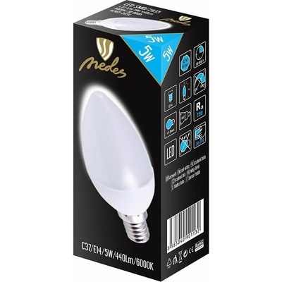 Nedes E14 5W 6500k 440lm C37 Žiarovka Led