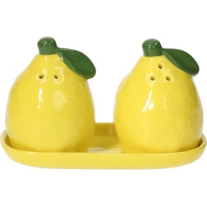 Tognana Комплект 3 части солница и пиперница TOGNANA Relief Lemon Garden, 15х7cm (RE1PI665957A)