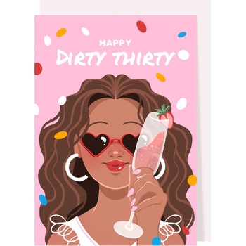 Creative Goodie Картичка за рожден ден Creative Goodie - Happy dirty thirty (CGGC23008)