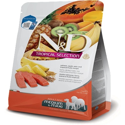 N& D Tropical Medium& Maxi Adult Salmon гранули за кучета - 2кг