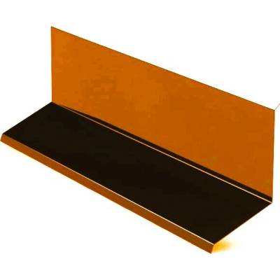 Lemování zdí horní r.š.333mm pozink Lakovaný RAL 8004 cihlová s folií dl.2m