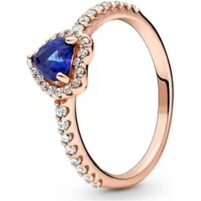 Fashion Co. Prsten se zirkony Blue heart